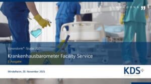 Titelbild der Lünendonk-Studie 2025 "Krankenhausbarometer Facility Service " (2. Ausgabe)
